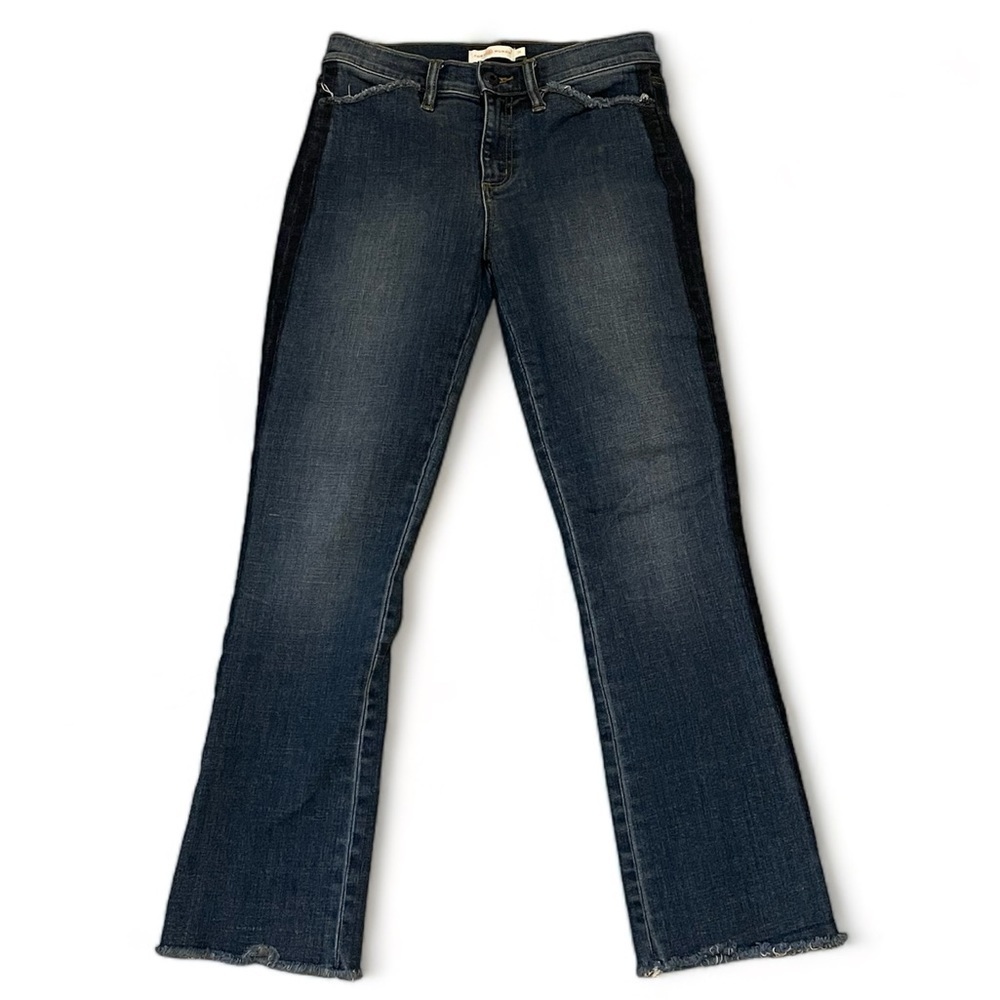 TORY BURCH Straight Skinny Jeans Raw Hem Ankle size 25 Denim Business Casual